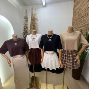 Croped over Adidas bordado