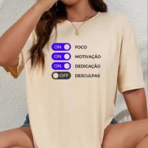 Camiseta Max t-shirt "Foco Motivação Dedicação" ✅